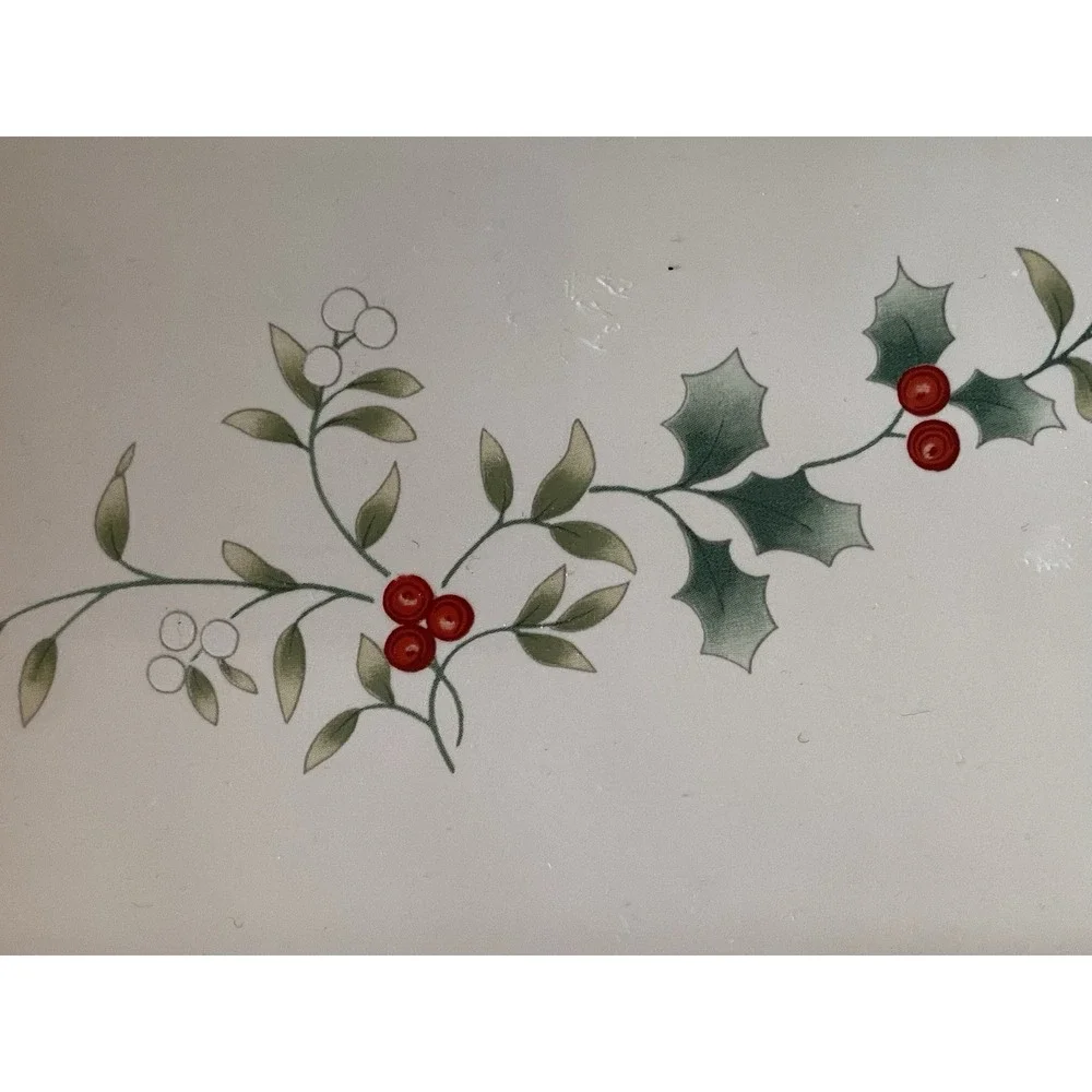 Vintage Pfaltzgraff Winterberry Rectangular Basket Weave Bread  Appetizer Dish